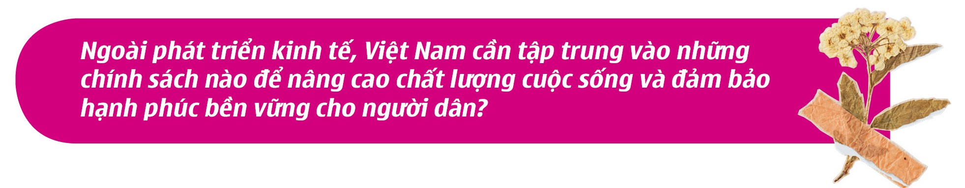Hạnh phúc trong kỷ nguyên mới:Phát triển không chỉ là kinh tế