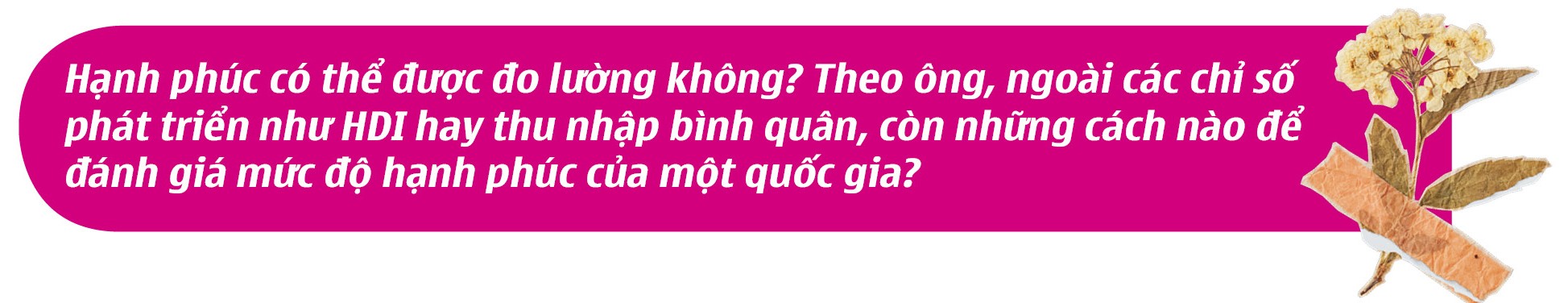 Hạnh phúc trong kỷ nguyên mới:Phát triển không chỉ là kinh tế