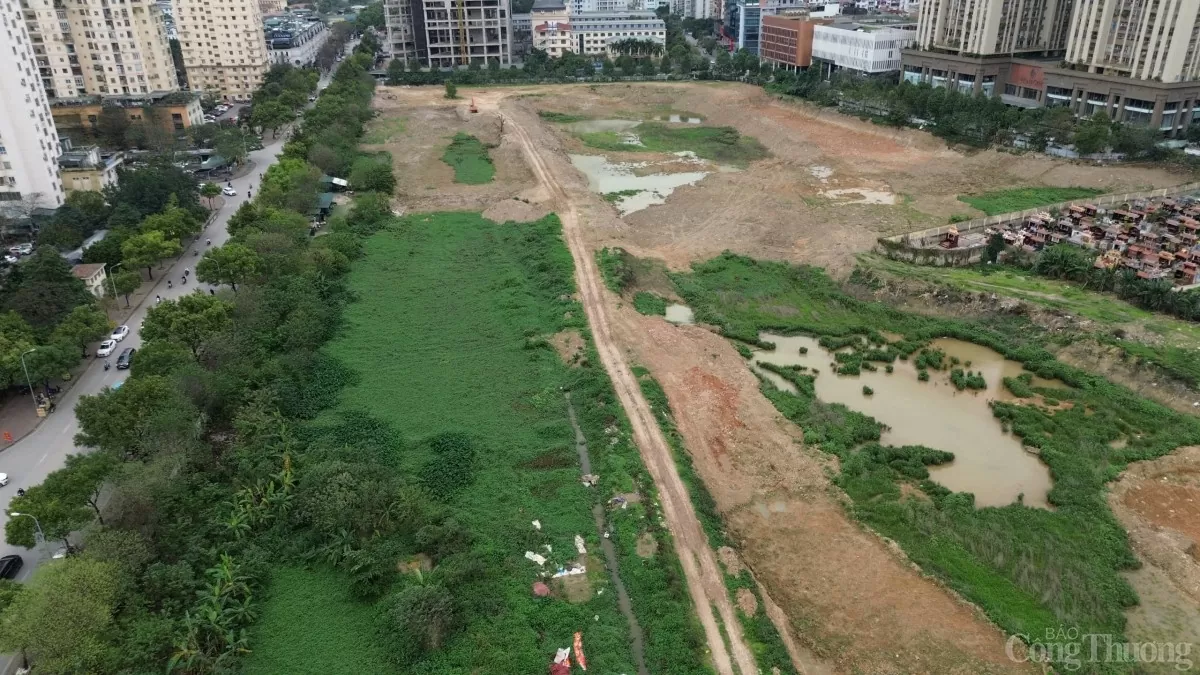 Dự án Công viên hồ điều hòa Nam Trung Yên vẫn Nhếch nhác dự án Công viên hồ điều hòa Nam Trung Yên