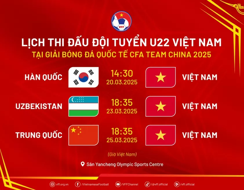 Xem trực tiếp U22 Hàn Quốc và U22 Việt Nam kênh nào?