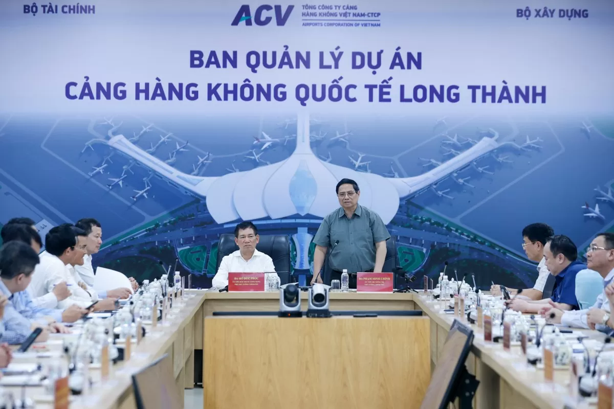 Thủ tướng Phạm Minh Chính kiểm tra tiến độ dự án sân bay Long Thành