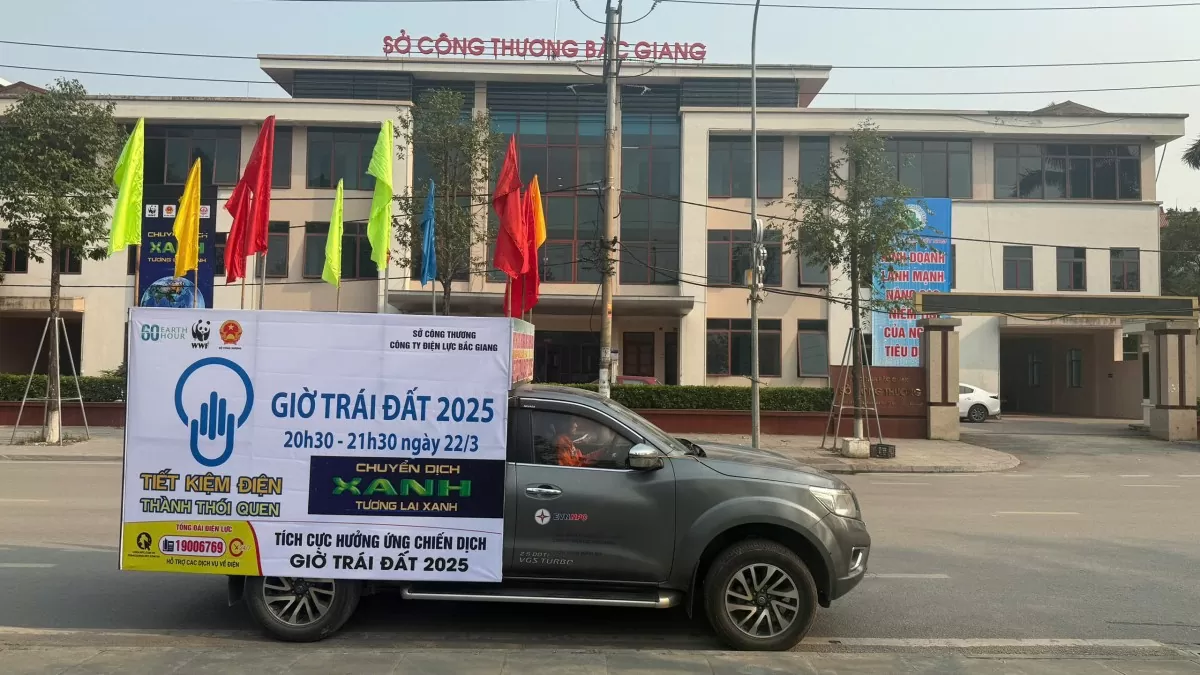 Bắc Giang hưởng ứng giờ trái đất