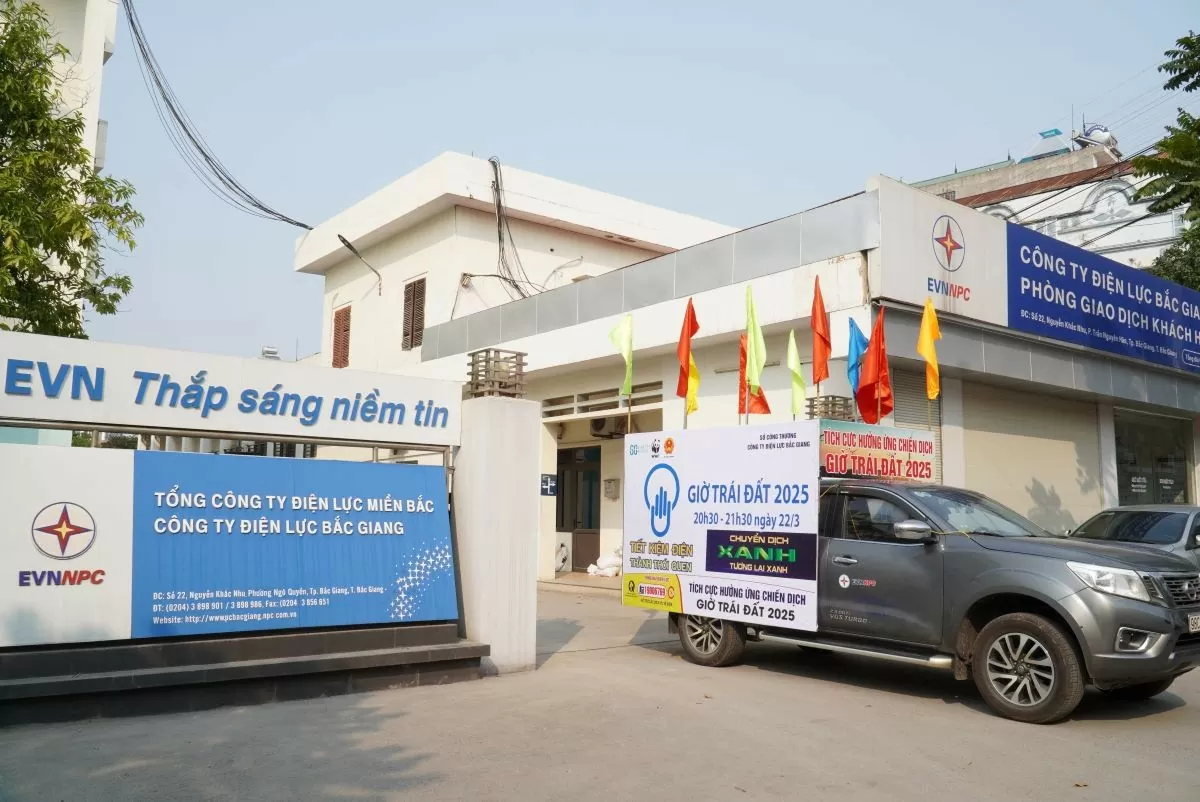 Bắc Giang hưởng ứng giờ trái đất