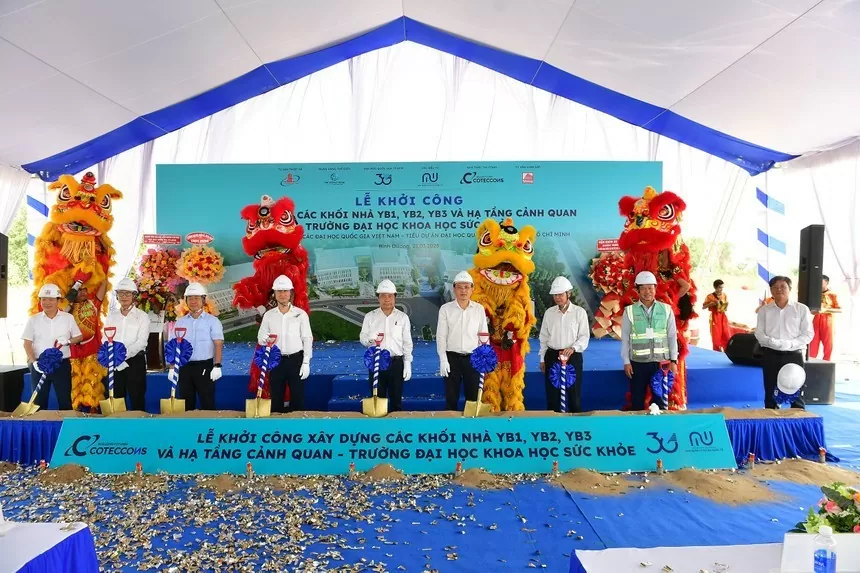 Coteccons khởi công gói thầu 500 tỷ đồng tại Đại học Quốc gia TP.HCM, tổng diện tích gần 50.000 m2