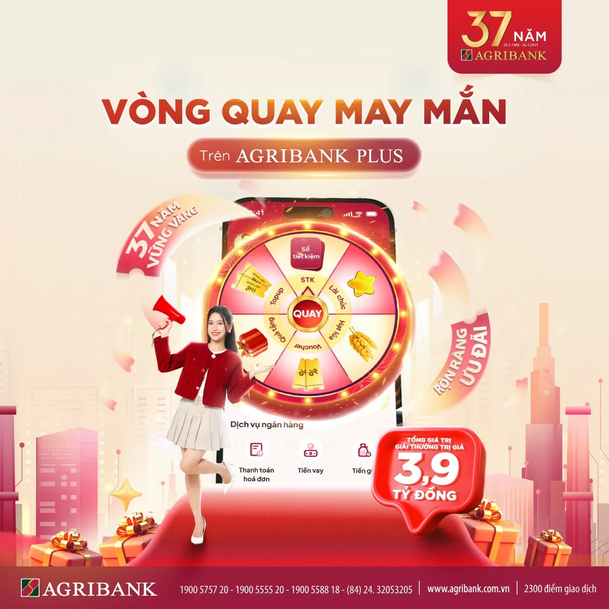 Agribank tri ân khách hàng với hơn 13.700 phần quà hấp dẫn
