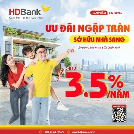 Mua nhà dễ dàng với ưu đãi lớn từ HD Bank