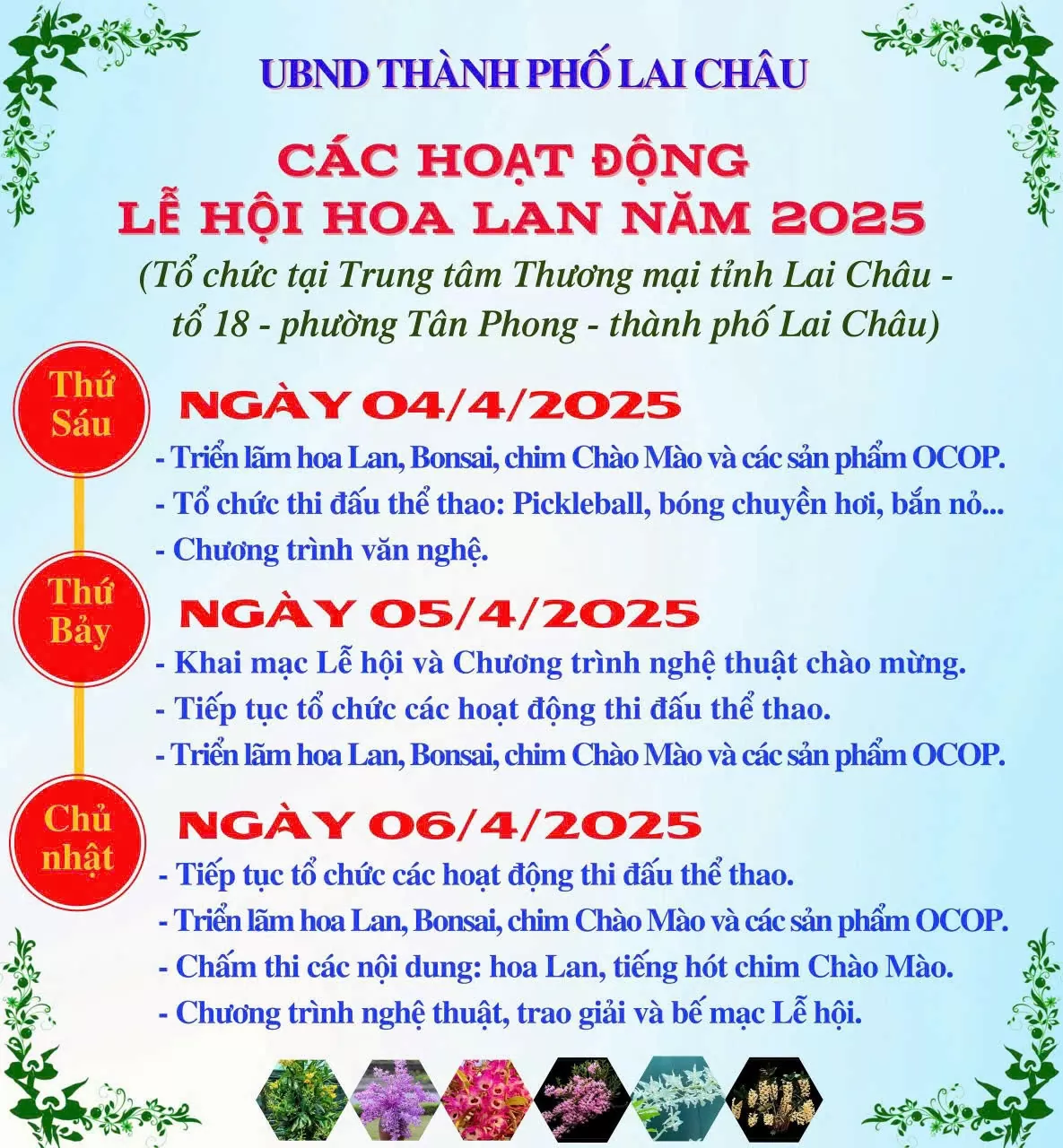 Lai Châu sắp tổ chức Lễ hội hoa lan năm 2025