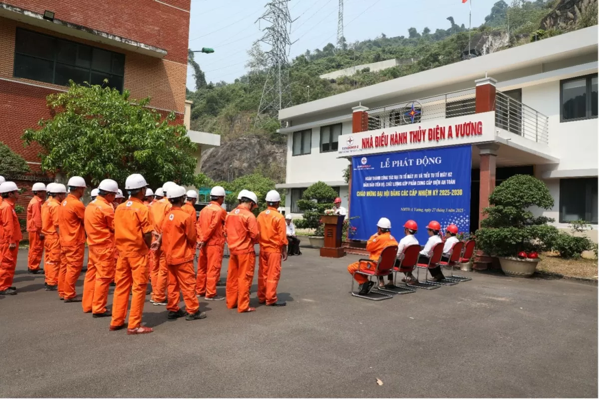 Thủy điện A Vương phát động thi đua hoàn thành đại tu Tổ máy H1, tiểu tu Tổ máy H2