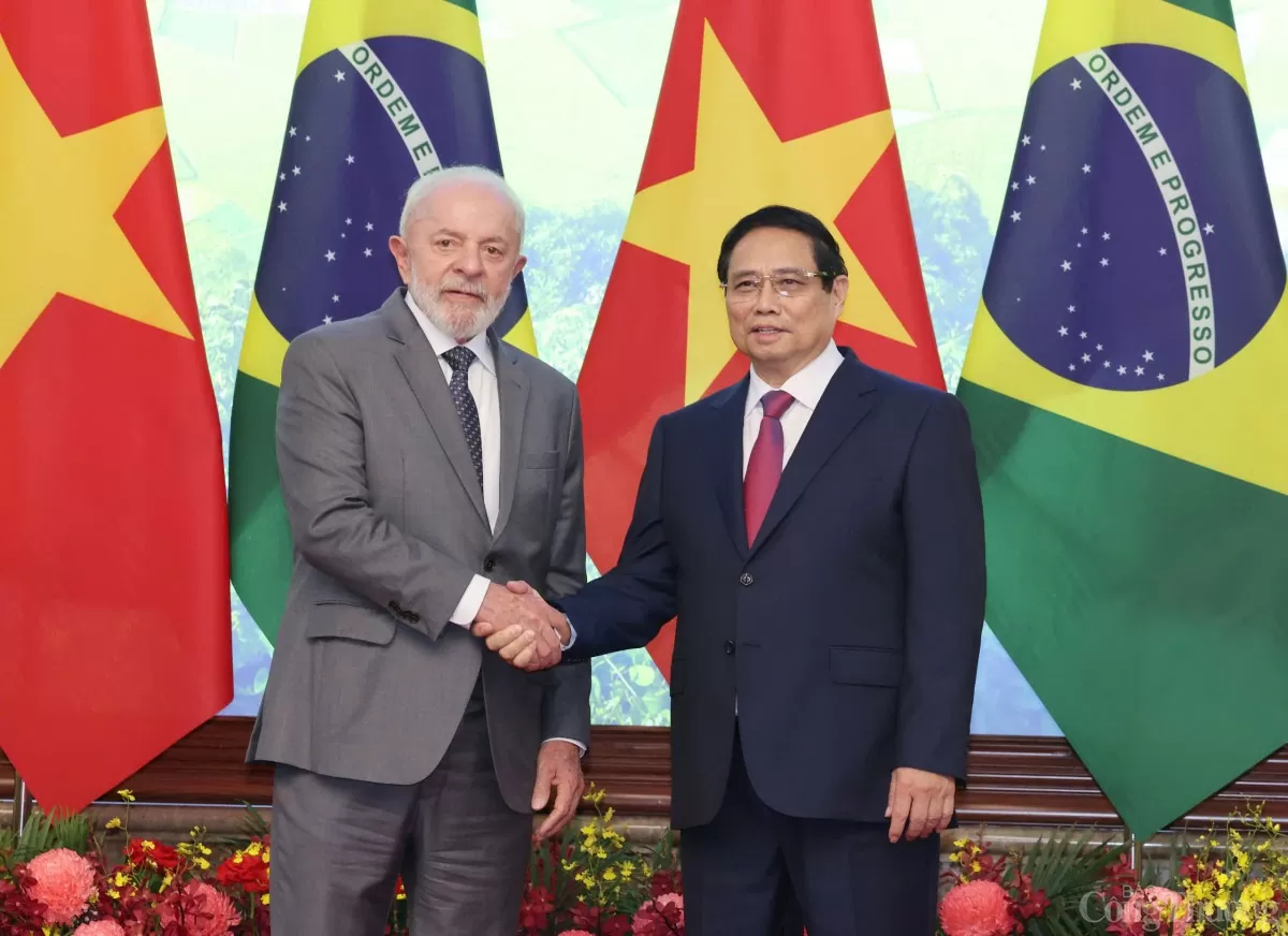 Thủ tướng Phạm Minh Chính hội kiến Tổng thống Brazil