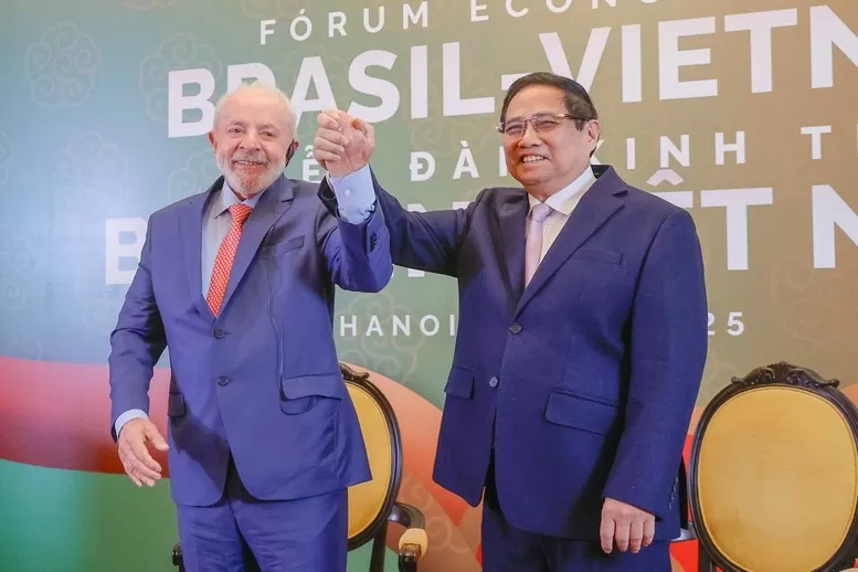 Thủ tướng Phạm Minh Chính và Tổng thống Brazil Lula da Silva dự Diễn đàn Kinh tế Việt Nam – Brazil - Ảnh: VGP/Nhật Bắc