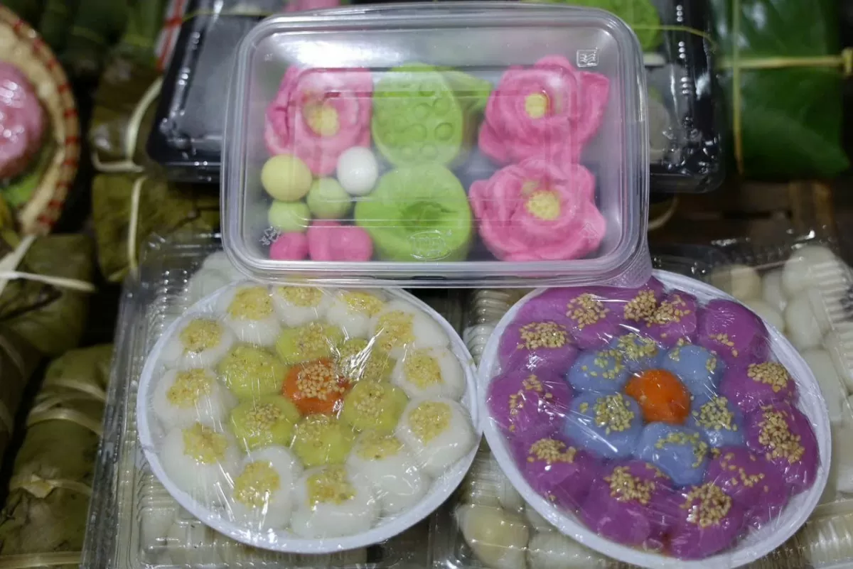 Ảnh 4. Sản phẩm bánh trôi hữu cơ của cửa hàng. Ảnh: Lê Vân.