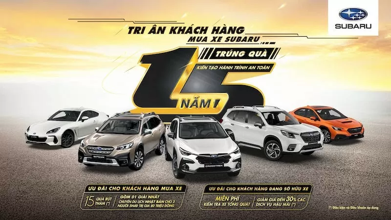 Subaru ưu đãi cả cho khách mua xe mới và đang sở hữu xe. 