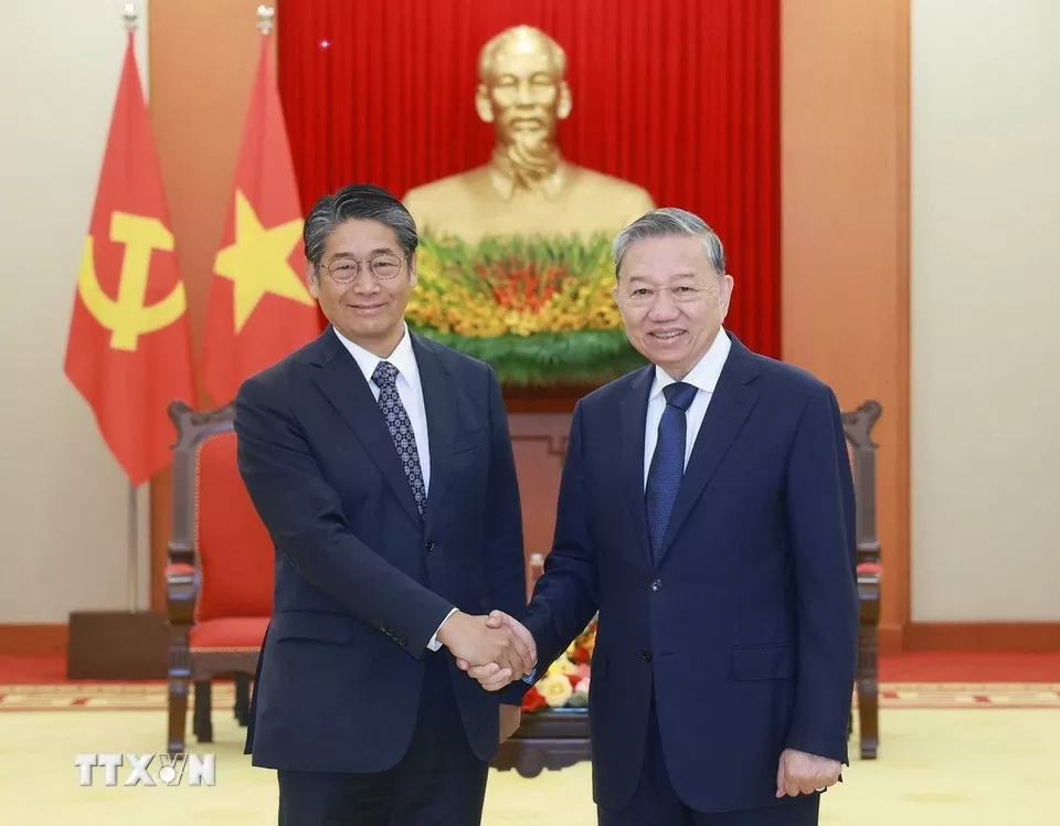 Tổng Bí thư Tô Lâm tiếp Đại sứ Nhật Bản tại Việt Nam Ito Naoki. Ảnh: TTXVN
