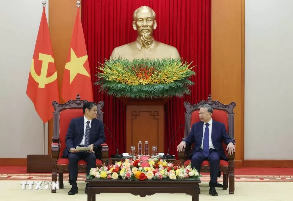 Tổng Bí thư khẳng định Việt Nam nhất quán coi Nhật Bản là người bạn chân thành và tin cậy. Ảnh: TTXVN