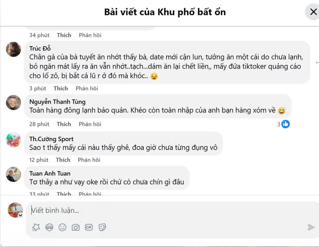 Chân gà Bà Tuyết chưa đạt chuẩn, không đảm bảo toàn thực phẩm