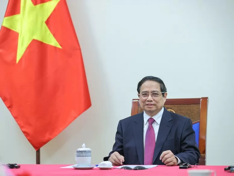 Thủ tướng Phạm Minh Chính điện đàm với Thủ tướng New Zealand Christopher Luxon để trao đổi về quan hệ hai nước và các vấn đề khu vực, quốc tế cùng quan tâm - Ảnh: VGP/Nhật Bắc