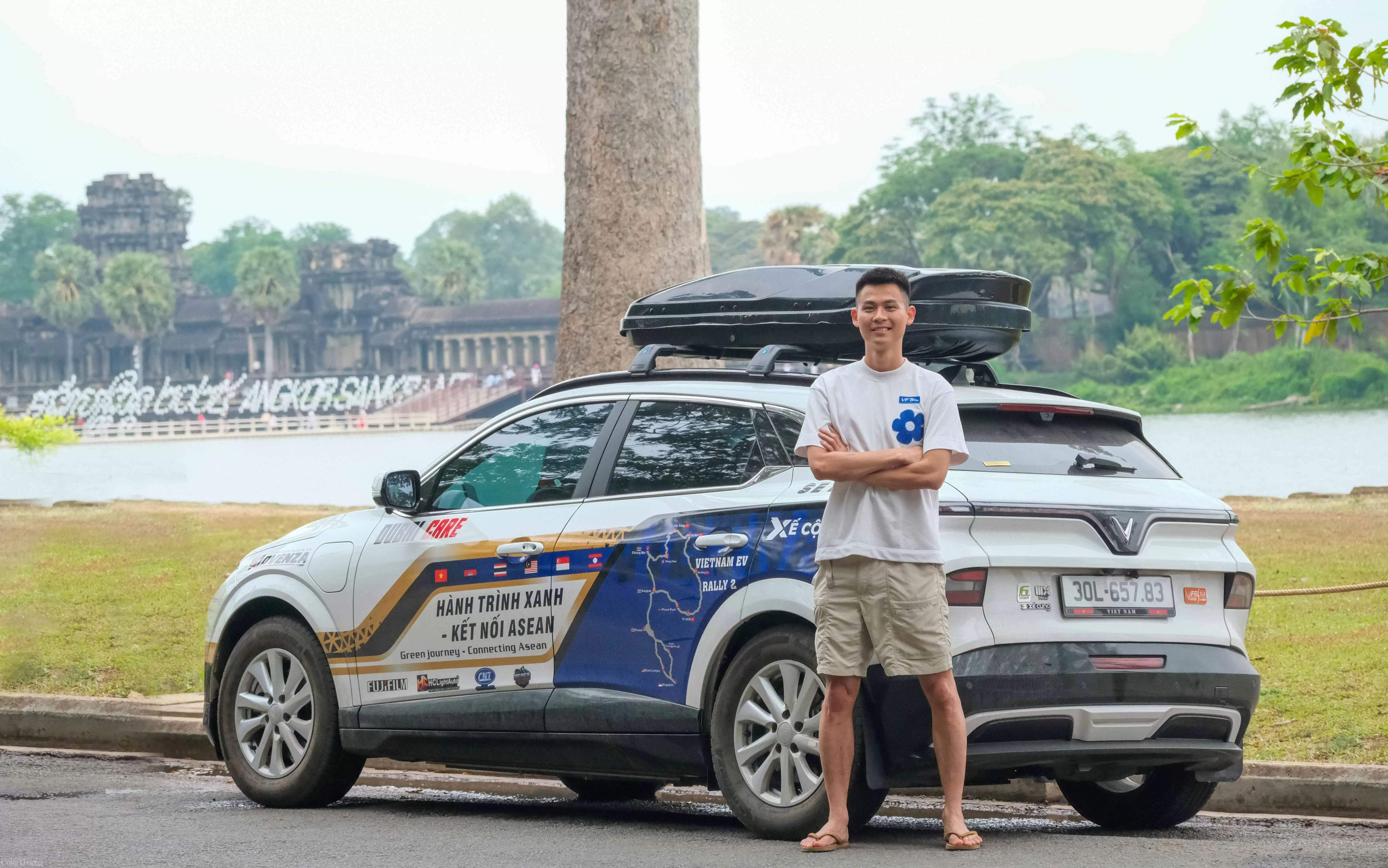 Anh Phùng Thế Trọng, người dẫn đường hành trình Vietnam EV Rally. Ảnh: NVCC