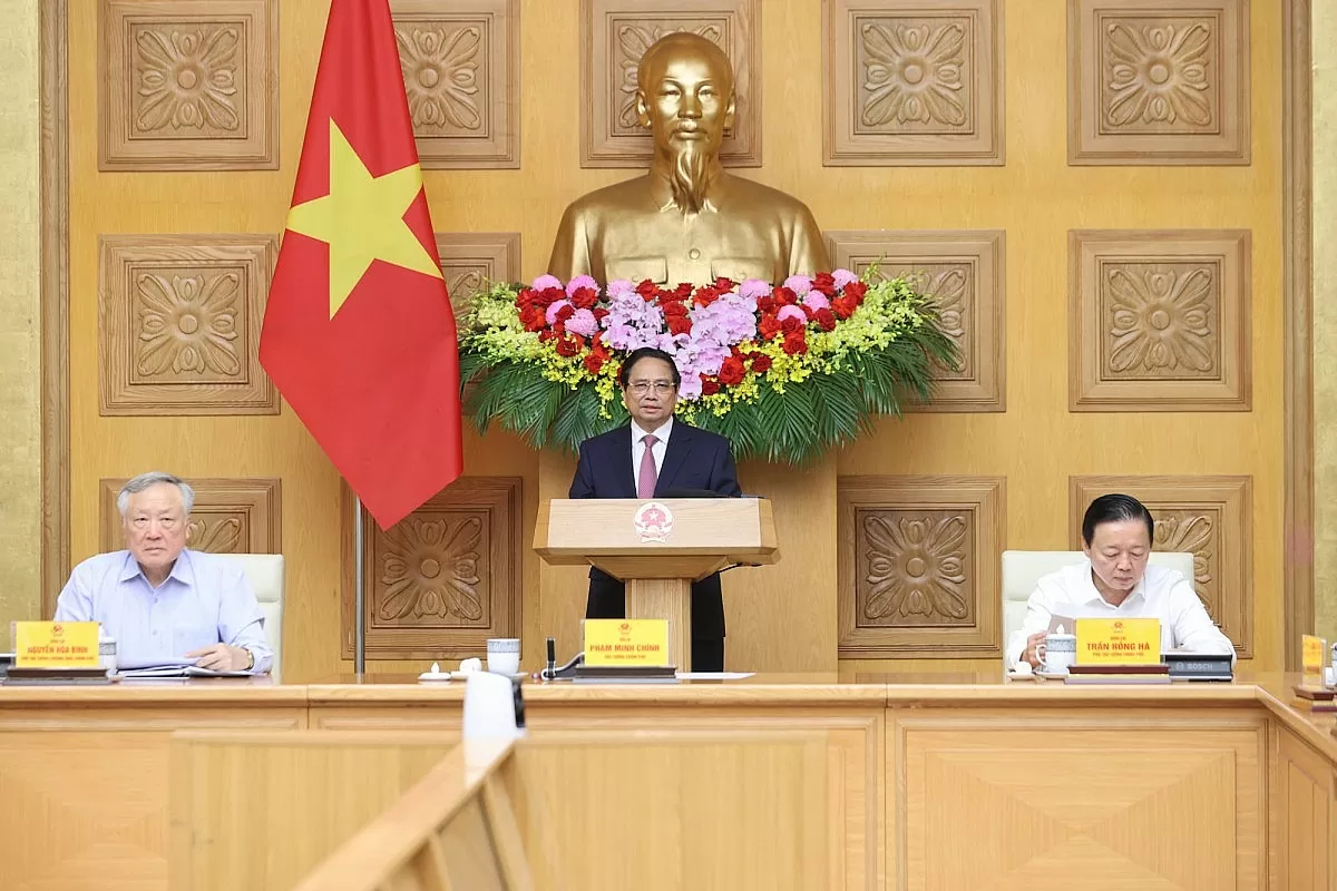 Thủ tướng Phạm Minh Chính: Sớm trình Bộ Chính trị Đề án phát triển kinh tế tư nhân. Ảnh: VGP/Nhật Bắc