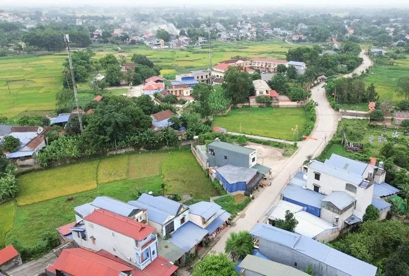 Khu vực trung tâm xã Thượng Đình (Phú Bình). Ảnh: TL