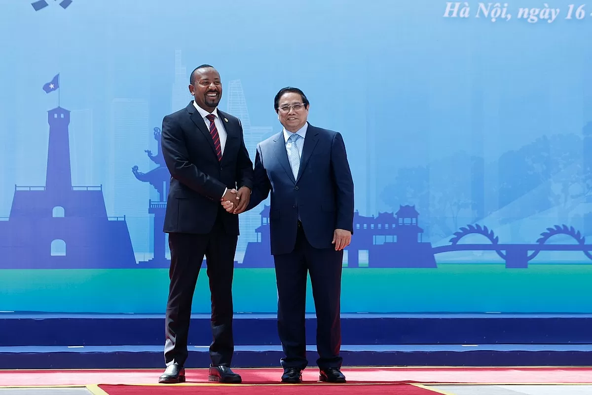 Thủ tướng Phạm Minh Chính đón Thủ tướng Ethiopia Abiy Ahmed Ali