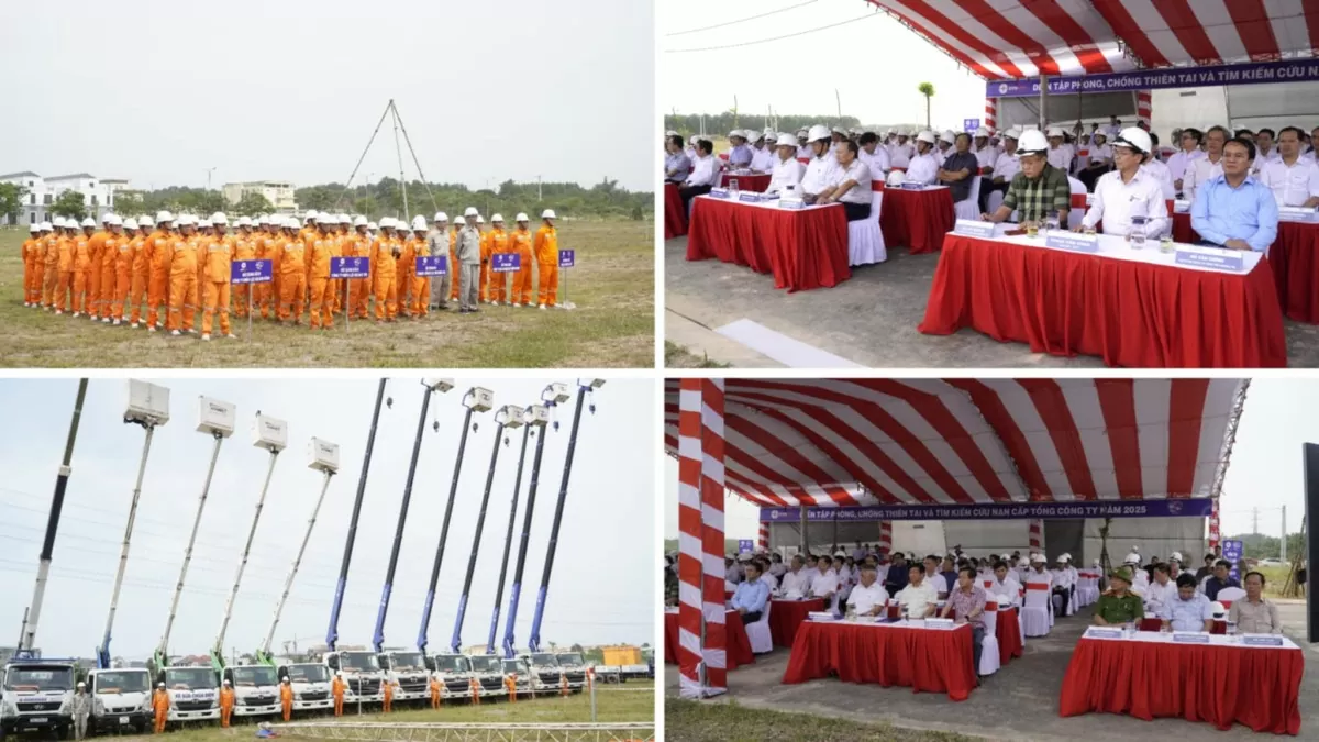 Tổng công ty Điện lực miền Trung diễn tập phòng, chống thiên tai và tìm kiếm cứu nạn tại Quảng Trị