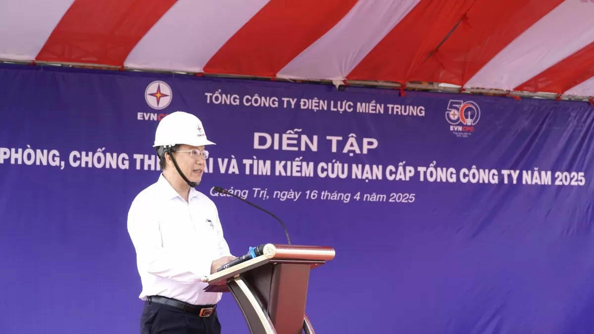 Tổng công ty Điện lực miền Trung diễn tập phòng, chống thiên tai và tìm kiếm cứu nạn tại Quảng Trị