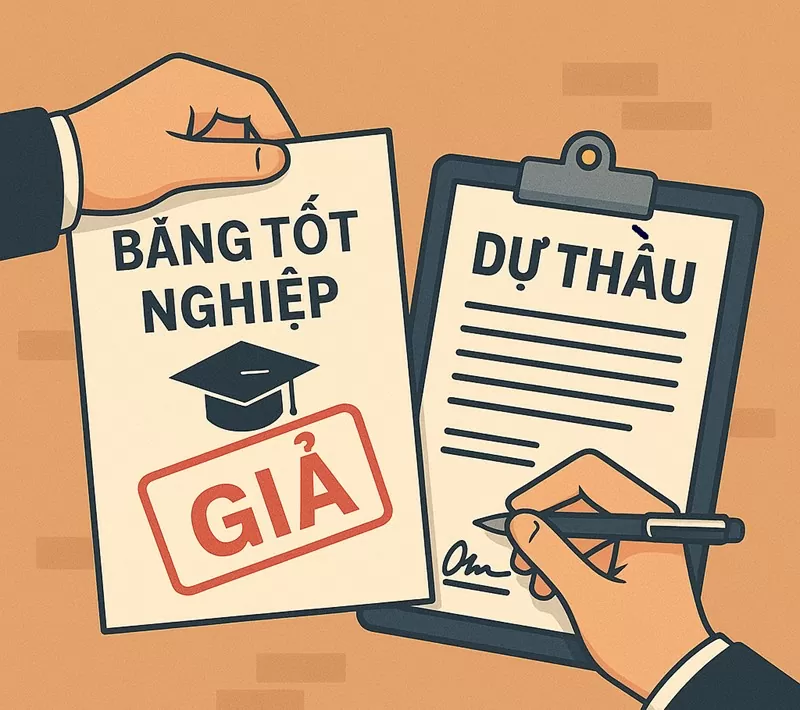 sử dụng băng giả đấu thầu