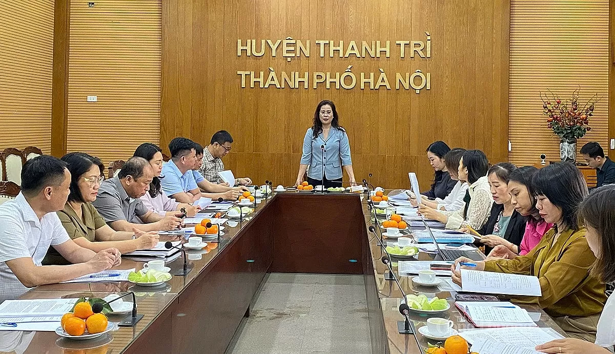 Đoàn kiểm tra số 3 đã có buổi làm việc với UBND huyện Thanh Trì