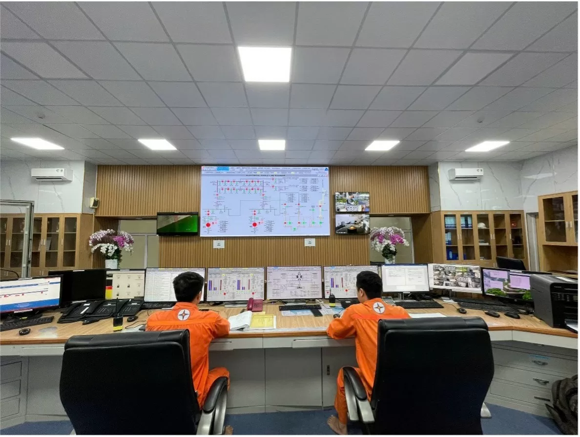 Phòng điều khiển trung tâm NMTĐ Sông Bung 4 sau khi cải tạo và nâng cao hệ thống điều khiển và giám sát tổ máy (DCS)