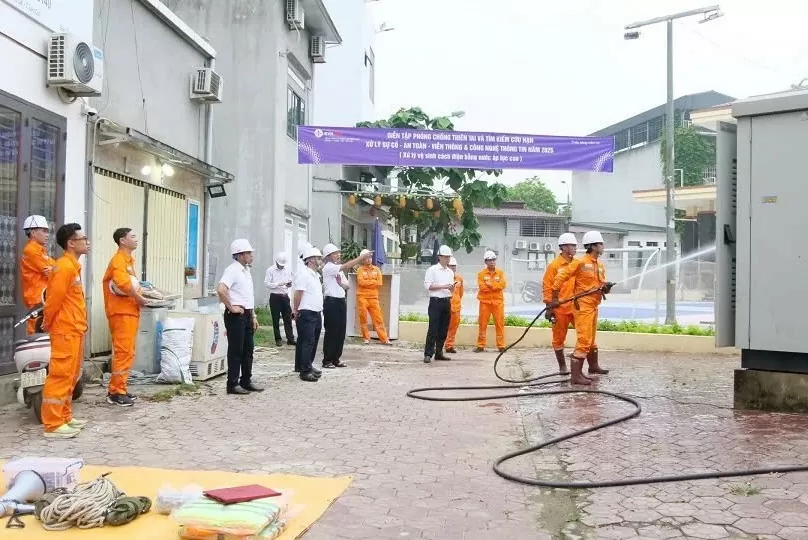 Điện lực Lào Cai diễn tập phòng chống thiên tai năm 2025