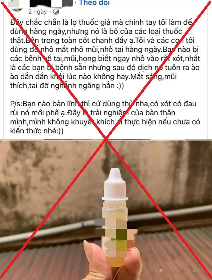 Bài viết chia sẻ việc dùng nước cốt chanh nhỏ mắt, mũi, tai nhận nhiều ý kiến. Ảnh: Ảnh chụp màn hình
