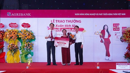 agribank trao giai chuong trinh tiet kiem du thuong xuan tich luy quy dong day