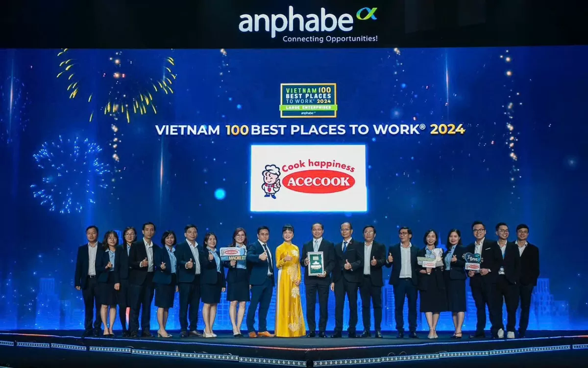 Acecook Việt Nam được vinh danh ở vị trí thứ 7 toàn thị trường trong Bảng xếp hạng 100 Nơi Làm Việc Tốt Nhất Việt Nam 2024
