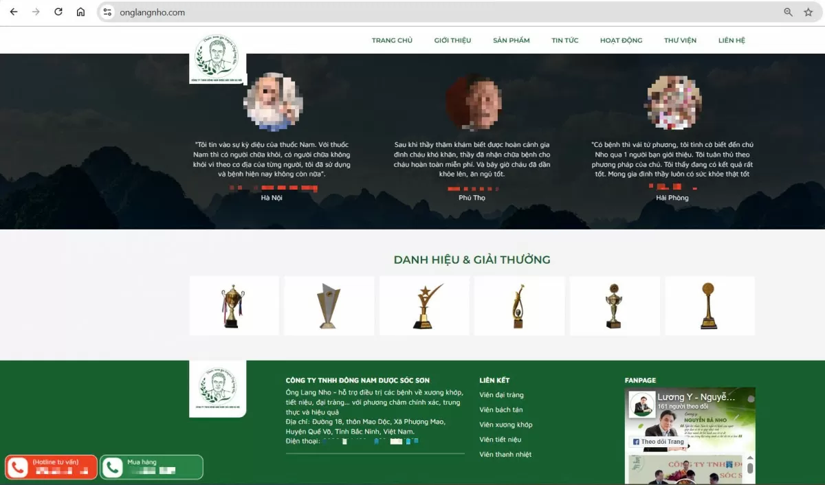 Loạn quảng cáo lố của loạt trang ‘lang y online’ Nguyễn Bá Nho