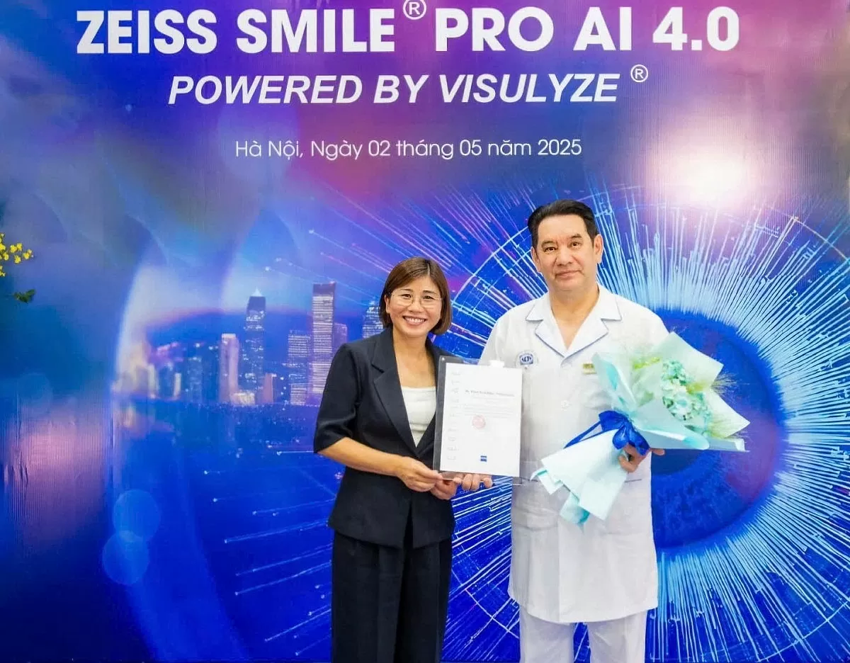 Hệ thống bệnh viện Mắt Quốc tế Việt - Nga tiên phong tiếp nhận chuyển giao công nghệ Zeiss Smile Pro AI 4.0