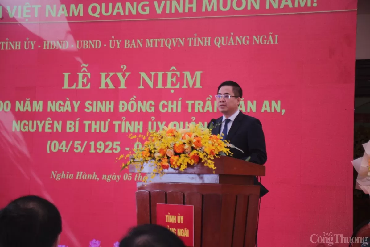 Tỉnh Quảng Ngãi kỷ niệm 110 năm ngày sinh đồng chí Trần Văn An, Nguyên Bí thư Tỉnh ủy Quảng Ngãi