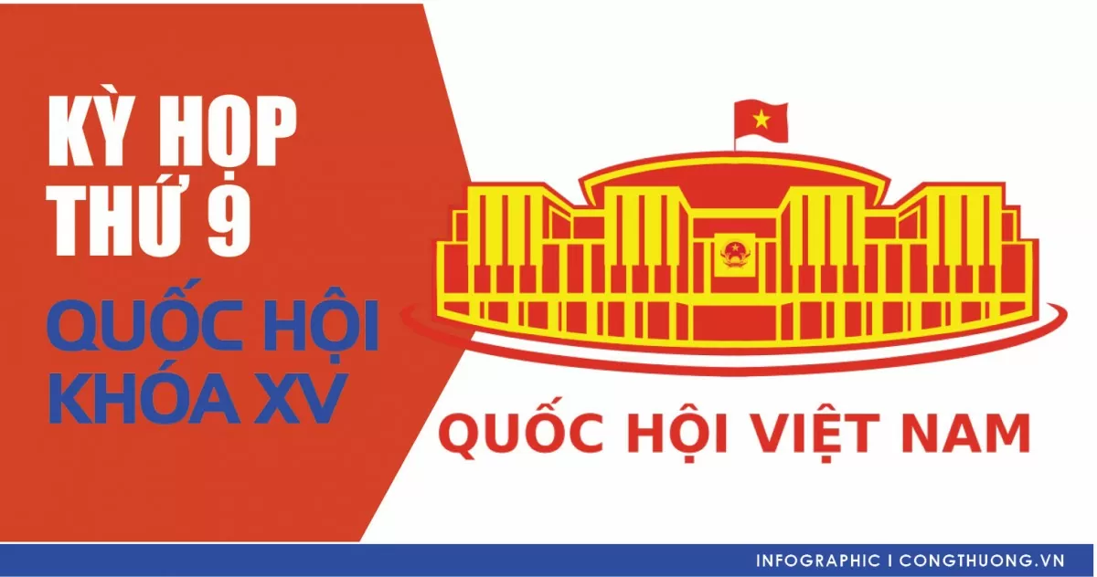 Infographic | Kỳ họp thứ 9, Quốc hội khóa XV xem xét nhiều nội dung quan trọng