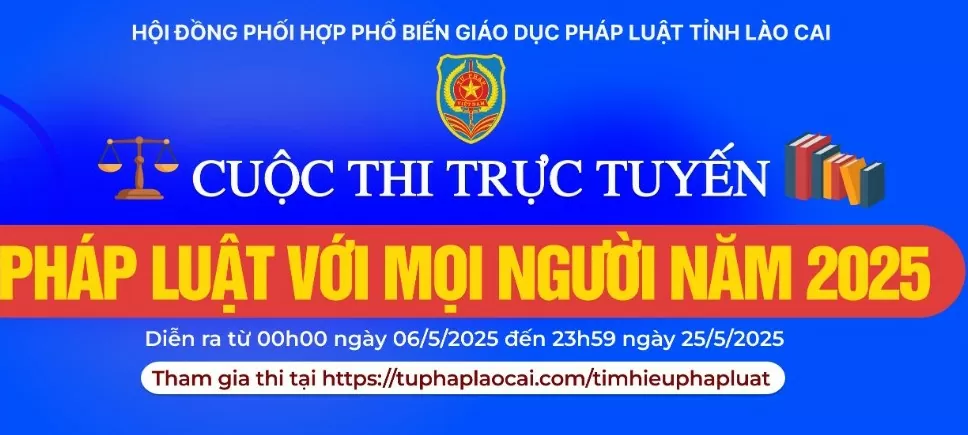 Lào Cai tổ chức thi trực tuyến ‘Pháp luật với mọi người’ năm 2025