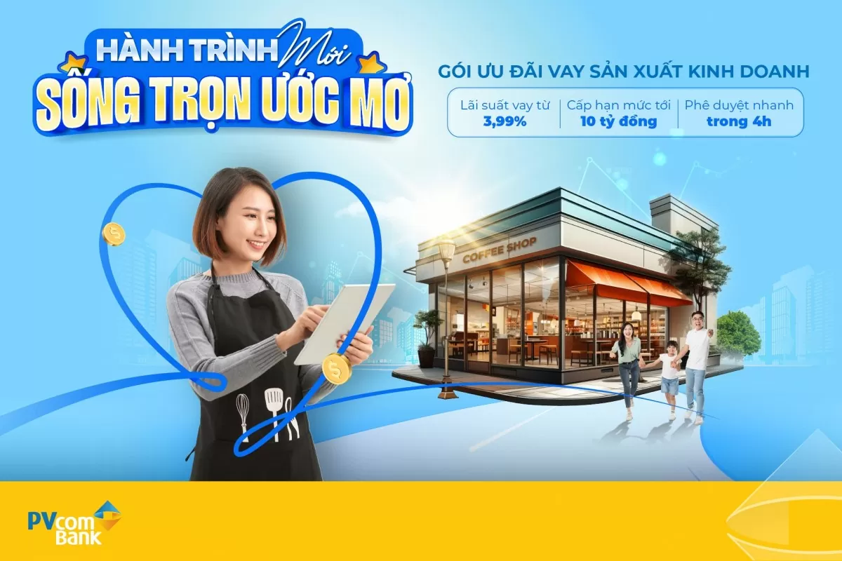 PVcomBank triển khai gói vay 10.500 tỷ đồng, lãi suất chỉ 3,99%/năm