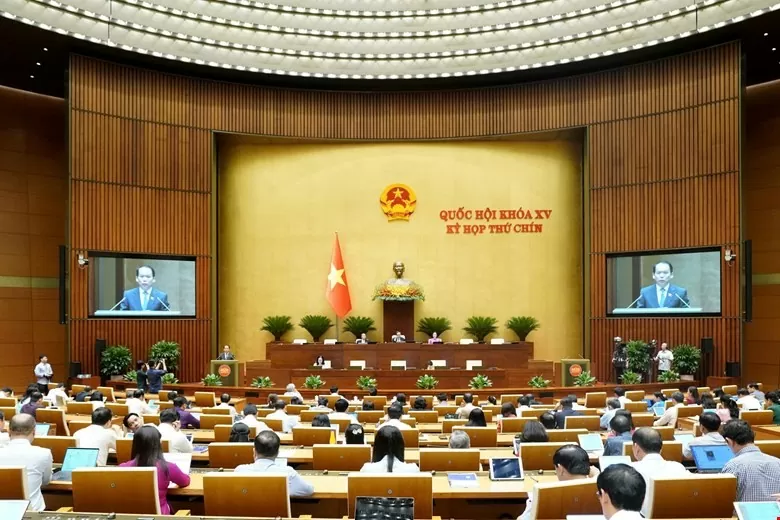 Toàn cnarh phiên họp sáng ngày 7/5. Ảnh: VPQH