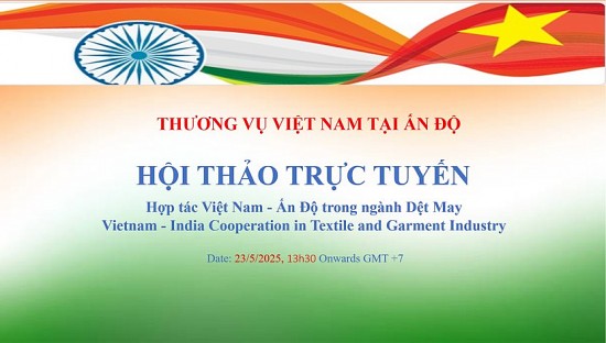 moi tham du webinar hop tac viet nam an do trong nganh det may