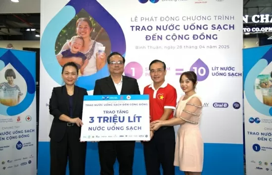 3 triệu lít nước uống sạch được trao đến cộng đồng