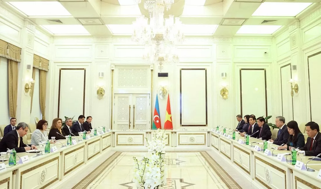 Tổng Bí thư Tô Lâm hội kiến Chủ tịch Quốc hội Azerbaijan