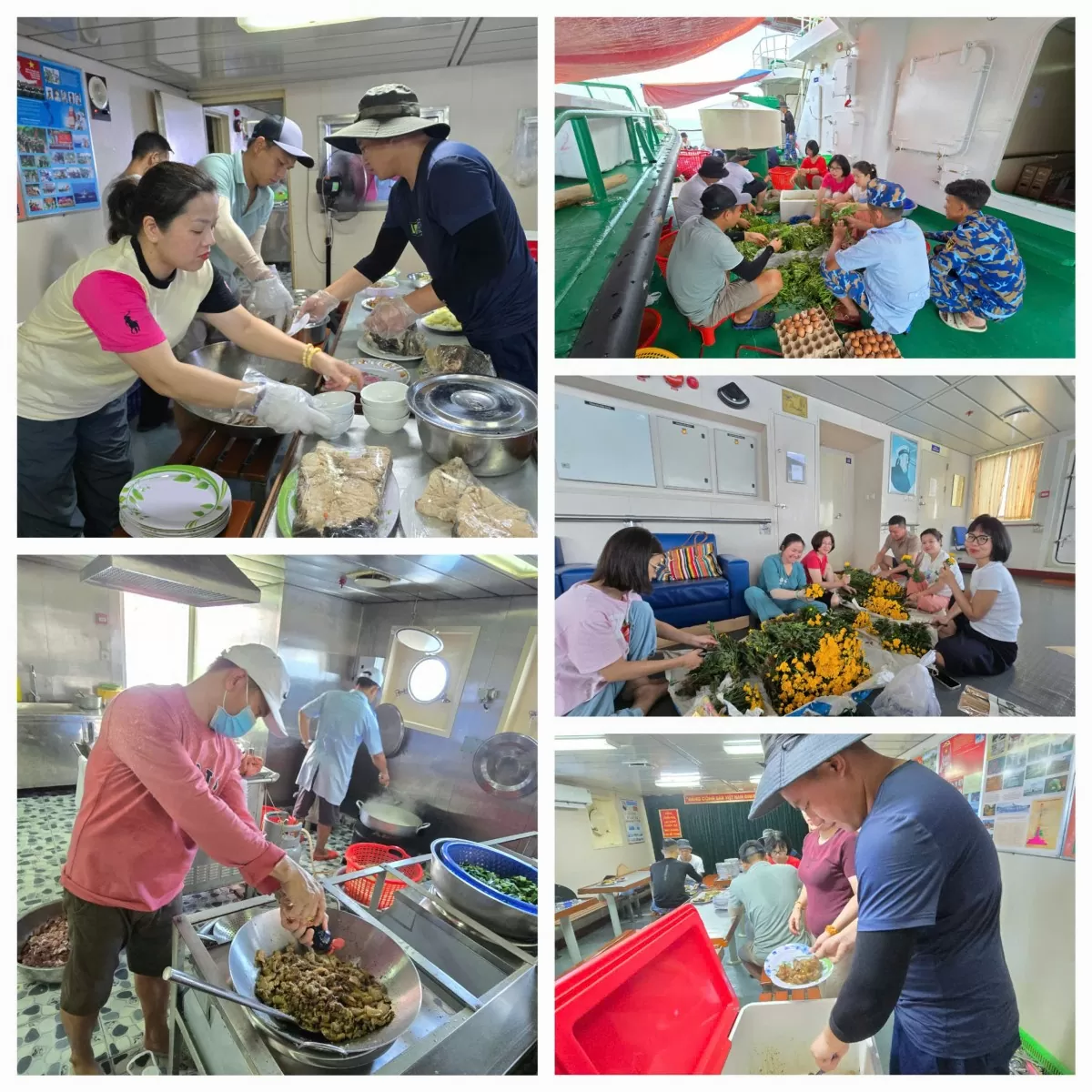 “Tổ sĩ quan rửa bát” giữa trùng khơi