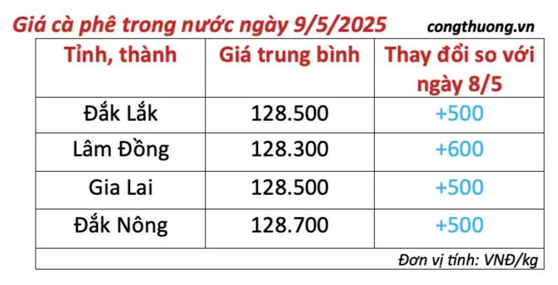 Dự báo giá cà phê ngày mai 10/5/2025, trong nước giảm nhẹ