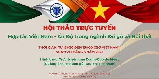 Cơ hội hợp tác ngành nội thất Việt Nam - Ấn Độ