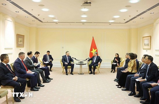 tong bi thu tiep cac doanh nhan tieu bieu du dien dan doanh nghiep viet nga