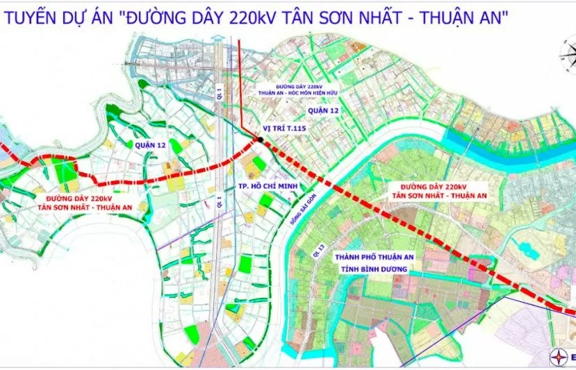 EVNNPT làm chủ đầu tư đường dây 220kV Tân Sơn Nhất - Thuận An