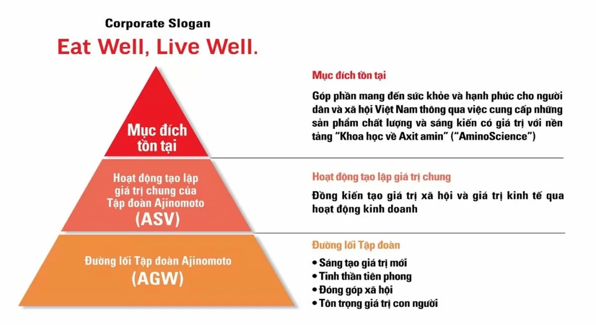 Mô hình triết lý của Công ty Ajinomoto Việt Nam với trọng tâm Mục đích tồn tại