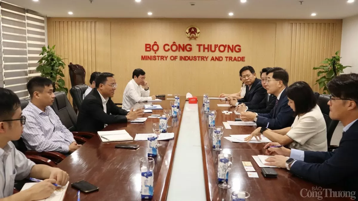 Thứ trưởng Bộ Công Thương Nguyễn Hoàng Long làm việc với Tập đoàn Hanwha Energy Corporation